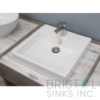 BV111 ABOVE COUNTER VITREOUS CHINA SQUARE VESSEL BATHROOM SINK - Image 4